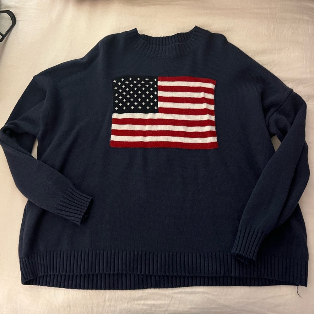 Navy Blue Flag Sweater